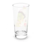 山歌和樂陽 浮世絵　Yamakawa Rakuyou UKIYOEの猫花魁　Neko Oiran　お手紙書く前 Long Sized Water Glass :back