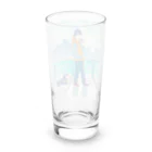 元ソムリエ今ソムリ絵あざらしば子のグッズ売り場の黒柴ふゆこと男子。小物 Long Sized Water Glass :back