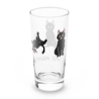 黒猫とカンパニュラの【ドット絵】NEKO WO AGAMEYO 黒猫づくし Long Sized Water Glass :back