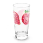 ピヨデザインのいちごみっつ Long Sized Water Glass :back