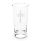 【ホラー専門店】ジルショップのダークパープルの十字架 Long Sized Water Glass :back