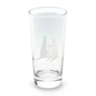 保護猫星人のお世話かかりのall cats are family Long Sized Water Glass :back