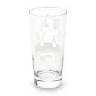 うさやのドーナツをゲットしてご満悦の猫 Long Sized Water Glass :back