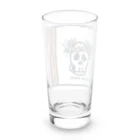 髑髏フラワーの髑髏フラワーグラフィック Long Sized Water Glass :back