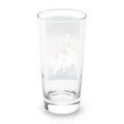 MUGEN ARTの小原古邨　雪中群鷺（白鷺の群れ）日本のアートTシャツ＆グッズ Long Sized Water Glass :back