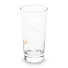 asamuukaの魚釣りをするおこじょくん Long Sized Water Glass :back