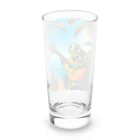 青空クリエイトのウクレレを弾くウミガメ Long Sized Water Glass :back