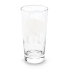 LalaHangeulのアフリカゾウさん　ハングルバージョン Long Sized Water Glass :back