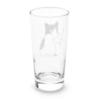 あけびの癒しのハチワレ猫さん Long Sized Water Glass :back