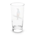 やちよ｜リアル鳥イラストのイソヒヨドリさん♂ Long Sized Water Glass :back