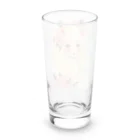 天道虫のPink Flower Hair Long Sized Water Glass :back