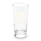 猫のきぬくんのお店のポメプーと青いガーベラ Long Sized Water Glass :back