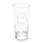 moonriver2020の手をあげるシマエナガくん Long Sized Water Glass :back