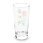 結華の障害者アート 手描きイラスト 花 Long Sized Water Glass :back