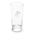 犬さん達の黒い犬さん Long Sized Water Glass :back