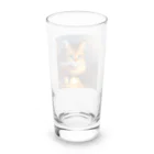 toshiオリジナルshopのフワフワにゃんこのイラストグッズ Long Sized Water Glass :back