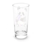 愛を届けるパンダの愛を送る紫パンダ Long Sized Water Glass :back