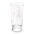 AI goddessの桜と川と青空と、ピンクの髪の女の子 Long Sized Water Glass :back