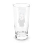 ケモ耳美少女キツネちゃん（AIart）の獣の耳と美しい青い目少女 Long Sized Water Glass :back