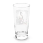 ワンダーワールド・ワンストップの浴衣を着た黑髪ロングヘアの綺麗な女性③ Long Sized Water Glass :back