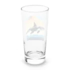 フリーダムの勇敢な海の王者、シャチ Long Sized Water Glass :back