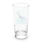 フリーダムの海の力強き舞踏者、クジラ　ピクセルアート Long Sized Water Glass :back