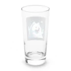 あにどっとの白い犬のドット絵 Long Sized Water Glass :back