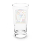 ReoReo-Artの青カクテルのステンドグラスアート Long Sized Water Glass :back