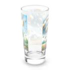 ねこ鉄道の芋降り猫 Long Sized Water Glass :back