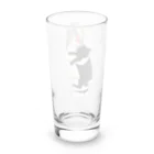 小鳥と映画館のイナズマメイクの女性と黒猫 Long Sized Water Glass :back