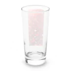 ハートと幾何学とお花のハート　赤0041 Long Sized Water Glass :back