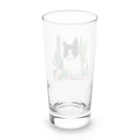 capcat1919のハチワレ白黒猫とサボテン Long Sized Water Glass :back