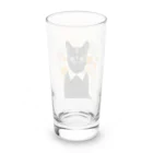 4628 - 萬屋 -の襟付き黒猫 Long Sized Water Glass :back