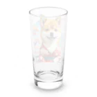 ポンキチはうすの着物姿の柴犬 Long Sized Water Glass :back