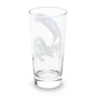 幸運のしっぽの黒猫と魔法の尻尾 Long Sized Water Glass :back