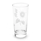 ファンシーTシャツ屋のモノクロマーガレット Long Sized Water Glass :back