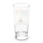 cat(゜))<<のパラシュートする猫 Long Sized Water Glass :back