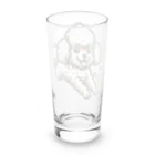 Tokyo_Doodleのもふもふアプリコット　トイプードル　みずあそび Long Sized Water Glass :back