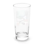 Sunbathingの冷たい風に揺れる樹木の中で冬の美しさに感動して喜んでいる蛇 Long Sized Water Glass :back