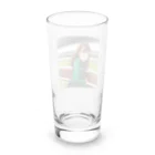 競馬大好きTBTショップ！の「競馬大好き！可愛い女の子が熱狂中！」 Long Sized Water Glass :back