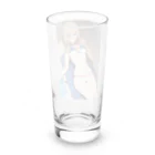 AIオリジナルイラスト　美女男子の金髪で美人な彼女 Long Sized Water Glass :back