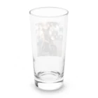 くろねこの雑貨屋のバイクに乗っているワンちゃん Long Sized Water Glass :back