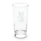 大人かわいい動物の世界のカラフル猫 Long Sized Water Glass :back