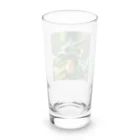 Sunbathingの新緑の森で木漏れ日を浴びて喜んでいる竜 Long Sized Water Glass :back