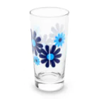 kazeou（風王）のレトロ風花(8枚)青・水色 ロンググラス反対面
