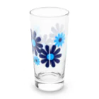 kazeou（風王）のレトロ風花(8枚)青・水色 Long Sized Water Glass :back