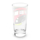 ファンシーTシャツ屋のレッド&ブラックのビーチバス Long Sized Water Glass :back