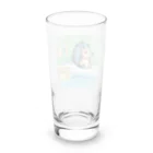 yu-tata-yuのお風呂に入るハリネズミ Long Sized Water Glass :back