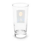 赤い鳥居の満月と岐阜城 Long Sized Water Glass :back