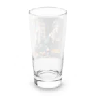 チワワンSHOPの煮物を作る美女とチワワ5 Long Sized Water Glass :back